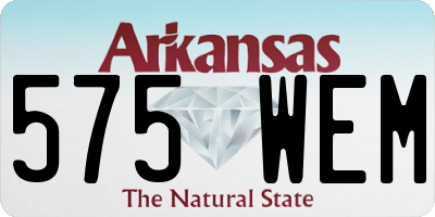 AR license plate 575WEM