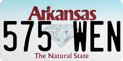 AR license plate 575WEN