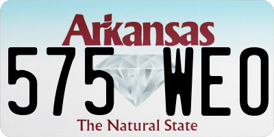 AR license plate 575WEO