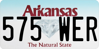 AR license plate 575WER