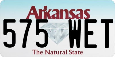 AR license plate 575WET