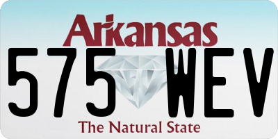 AR license plate 575WEV