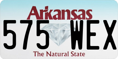 AR license plate 575WEX