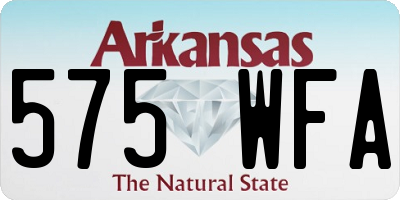 AR license plate 575WFA