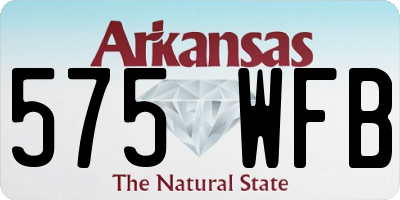 AR license plate 575WFB