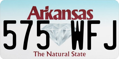 AR license plate 575WFJ
