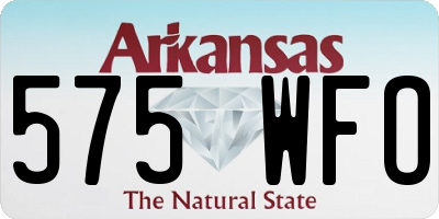 AR license plate 575WFO