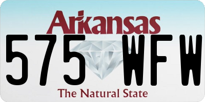 AR license plate 575WFW