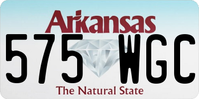 AR license plate 575WGC