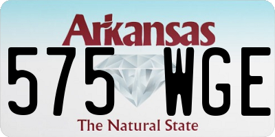 AR license plate 575WGE