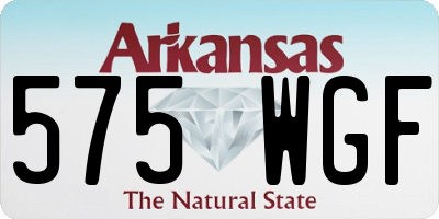 AR license plate 575WGF