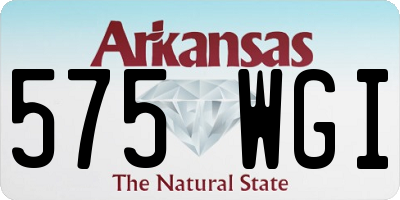 AR license plate 575WGI
