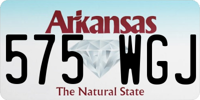AR license plate 575WGJ