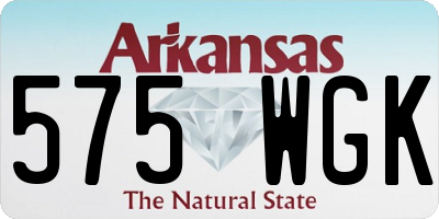AR license plate 575WGK
