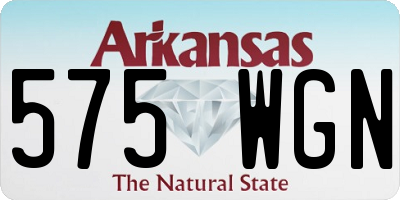 AR license plate 575WGN