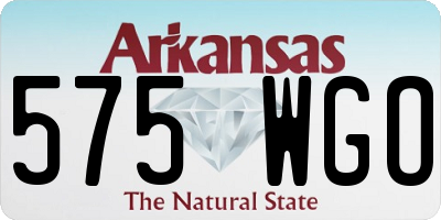 AR license plate 575WGO
