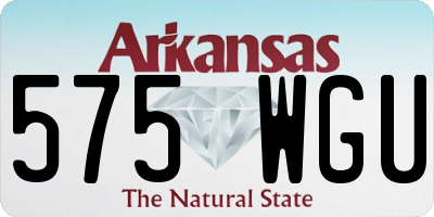AR license plate 575WGU