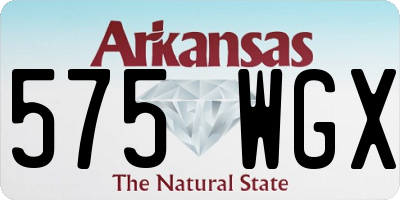 AR license plate 575WGX