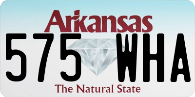 AR license plate 575WHA
