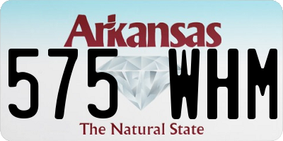 AR license plate 575WHM