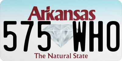 AR license plate 575WHO