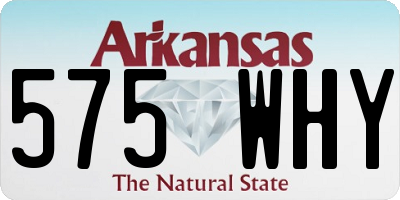 AR license plate 575WHY