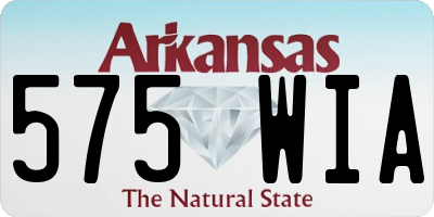 AR license plate 575WIA