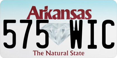 AR license plate 575WIC