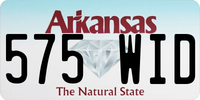 AR license plate 575WID