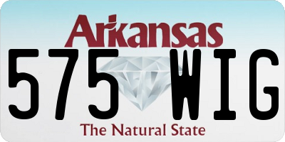 AR license plate 575WIG