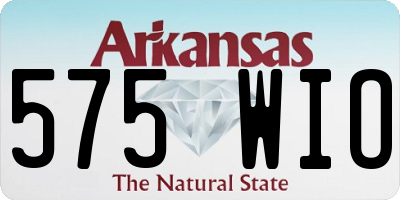 AR license plate 575WIO