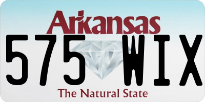 AR license plate 575WIX