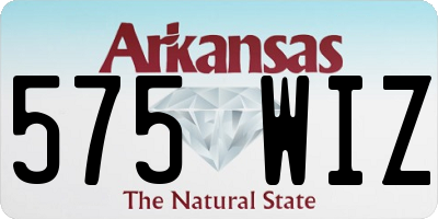 AR license plate 575WIZ