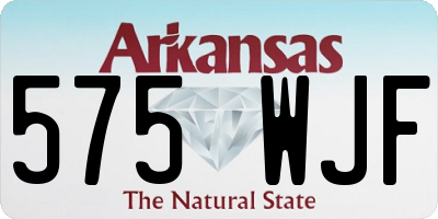 AR license plate 575WJF