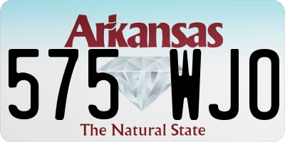 AR license plate 575WJO