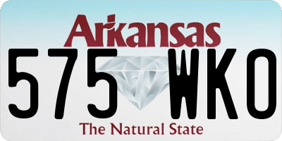 AR license plate 575WKO