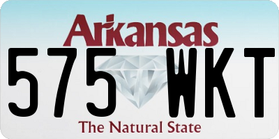 AR license plate 575WKT