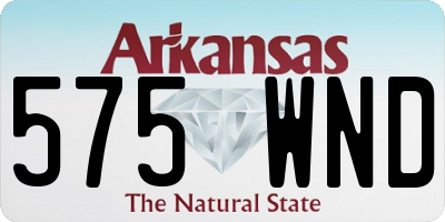 AR license plate 575WND