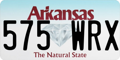 AR license plate 575WRX