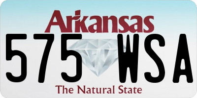 AR license plate 575WSA