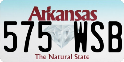 AR license plate 575WSB
