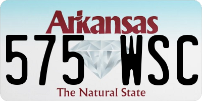AR license plate 575WSC