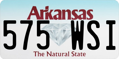 AR license plate 575WSI