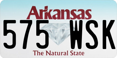 AR license plate 575WSK