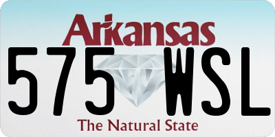 AR license plate 575WSL