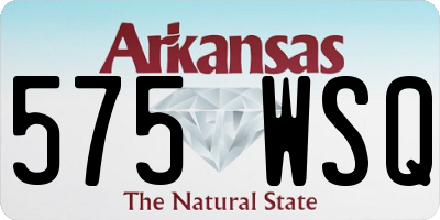 AR license plate 575WSQ