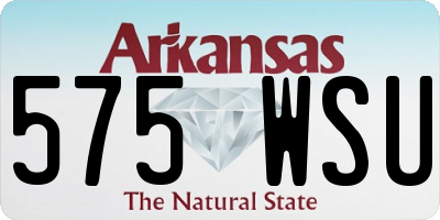 AR license plate 575WSU
