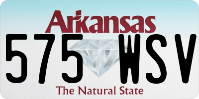 AR license plate 575WSV
