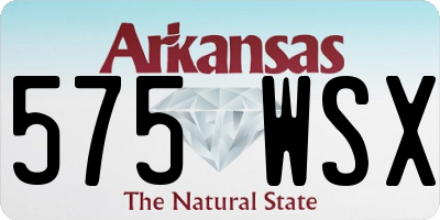 AR license plate 575WSX