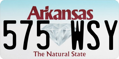 AR license plate 575WSY